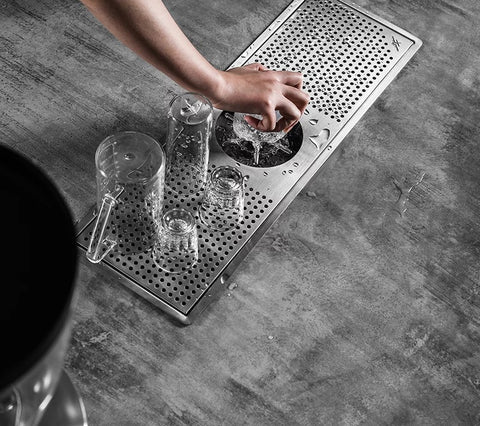 MHW-3BOMBER Embedded Steel Cup Rinser