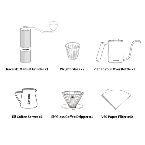MHW-3BOMBER M1 Drip Coffee Set 7pcs