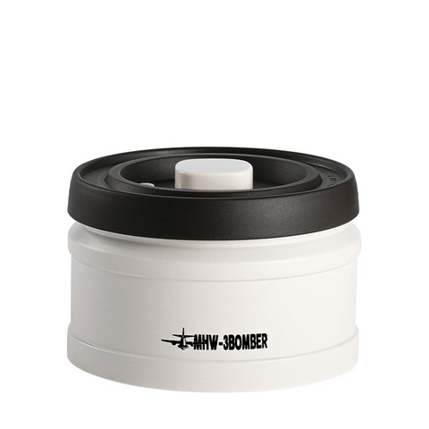 MHW-3BOMBER white vacuum sealed coffee container, 750 ml